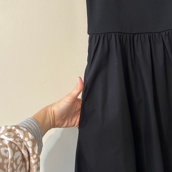 New Quince Medium Black Cotton Mixed Media Tank Dress New With Tags - Picture 10 of 16